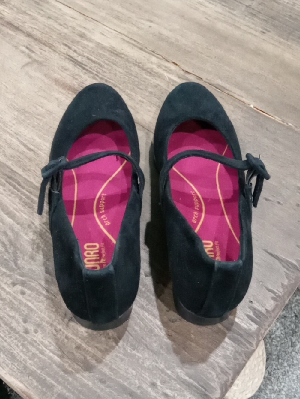 Munro American Black Suede Flat Mary Jane Shoe Size 8.5SS NWT - Picture 3 of 5